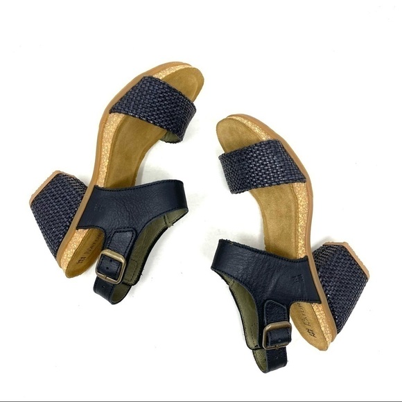 El Naturalista 5033T Mola Rafia heel sandal black - Picture 6 of 9